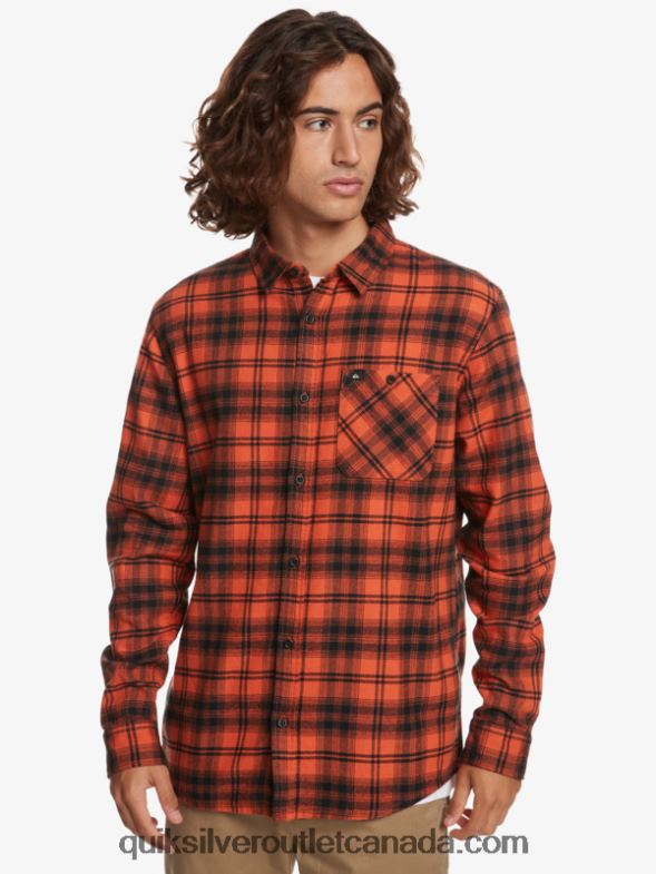 CA Quiksilver Men Hatton Long Sleeve Shirt burnt ochre hatton TX4R21559