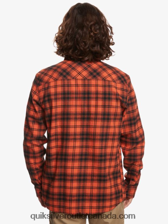 CA Quiksilver Men Hatton Long Sleeve Shirt burnt ochre hatton TX4R21559