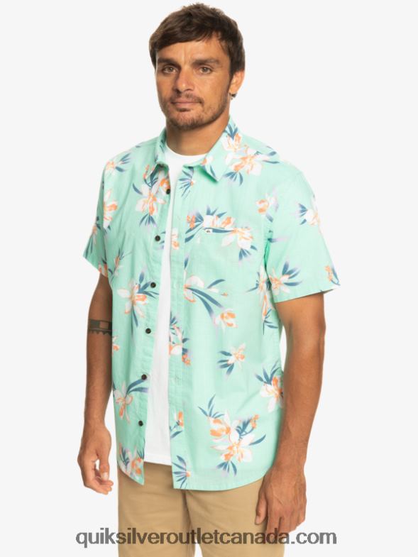 CA Quiksilver Men Holidazed Short Sleeve Shirt beach glass holidazed TX4R21089
