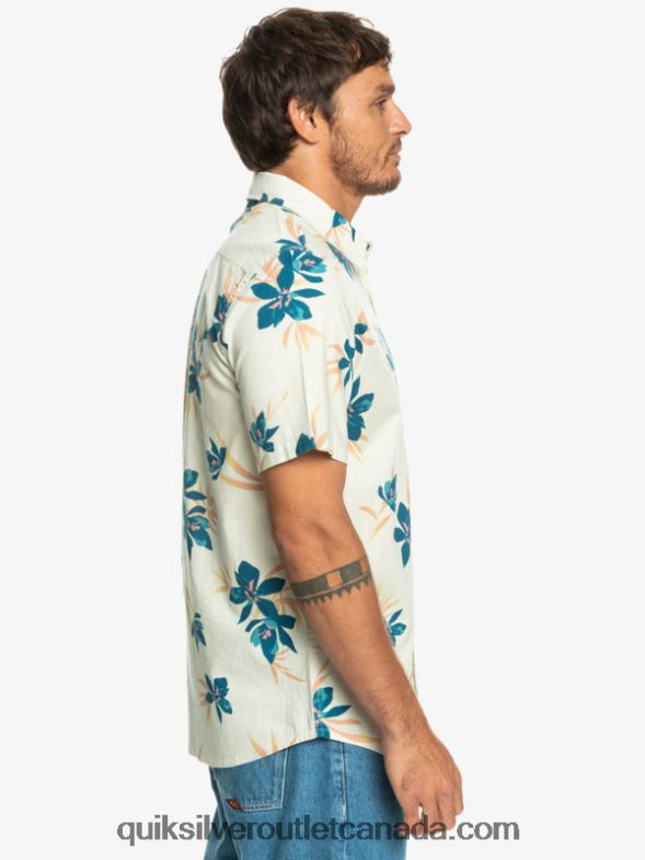 CA Quiksilver Men Holidazed Short Sleeve Shirt birch holidazed TX4R21088