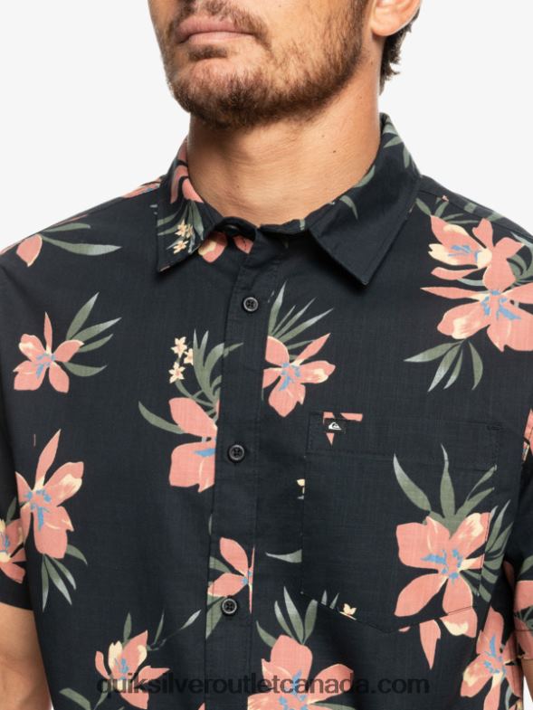 CA Quiksilver Men Holidazed Short Sleeve Shirt black holidazed TX4R21087