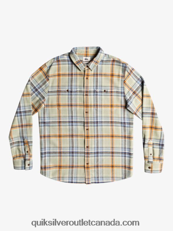 CA Quiksilver Men Intrepide Explorer Long Sleeve Flannel Shirt desert sage intrepid TX4R21772