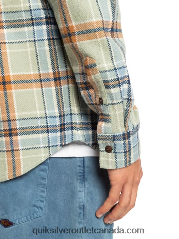 CA Quiksilver Men Intrepide Explorer Long Sleeve Flannel Shirt desert sage intrepid TX4R21772