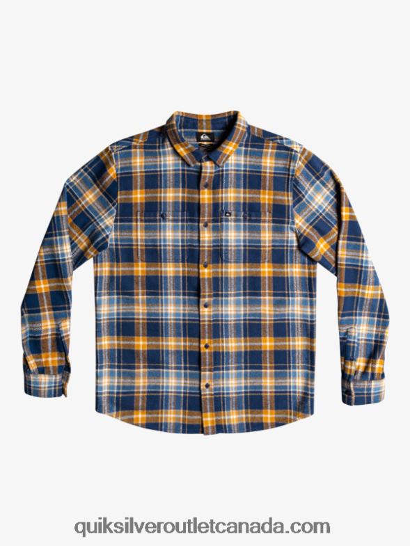CA Quiksilver Men Intrepide Explorer Long Sleeve Flannel Shirt insignia blue intrepid TX4R21770
