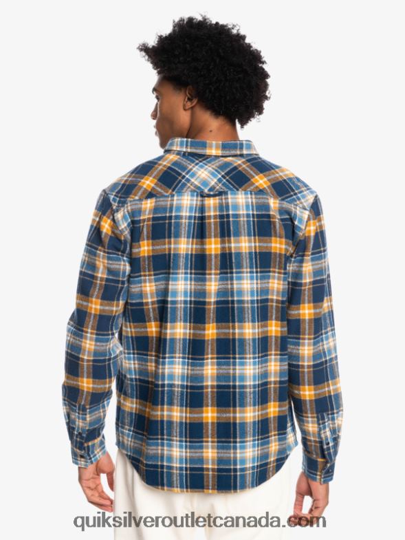 CA Quiksilver Men Intrepide Explorer Long Sleeve Flannel Shirt insignia blue intrepid TX4R21770