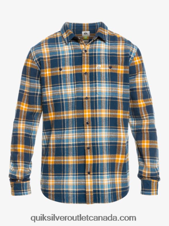 CA Quiksilver Men Intrepide Explorer Long Sleeve Flannel Shirt insignia blue intrepid TX4R21770