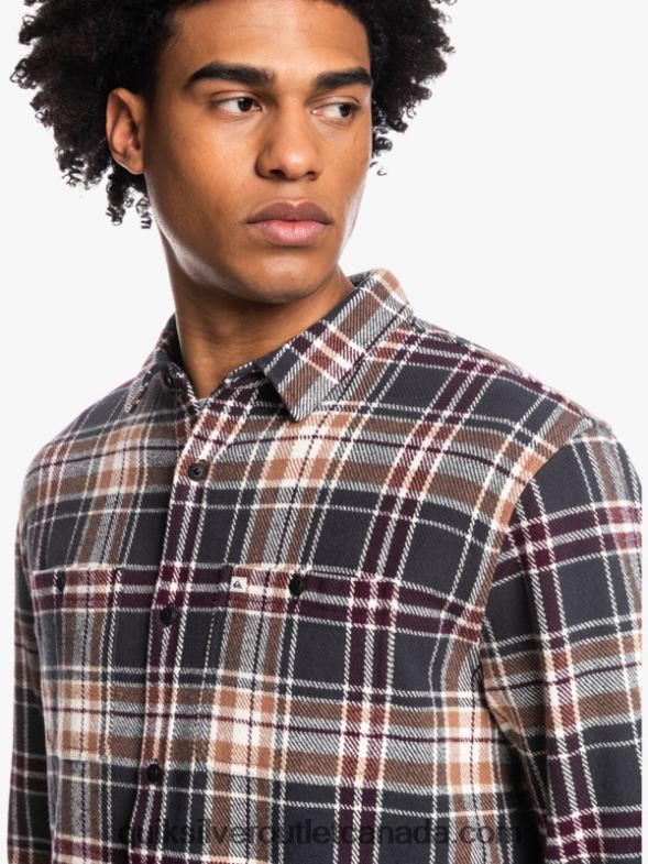 CA Quiksilver Men Intrepide Explorer Long Sleeve Flannel Shirt phantom intrepid TX4R21771