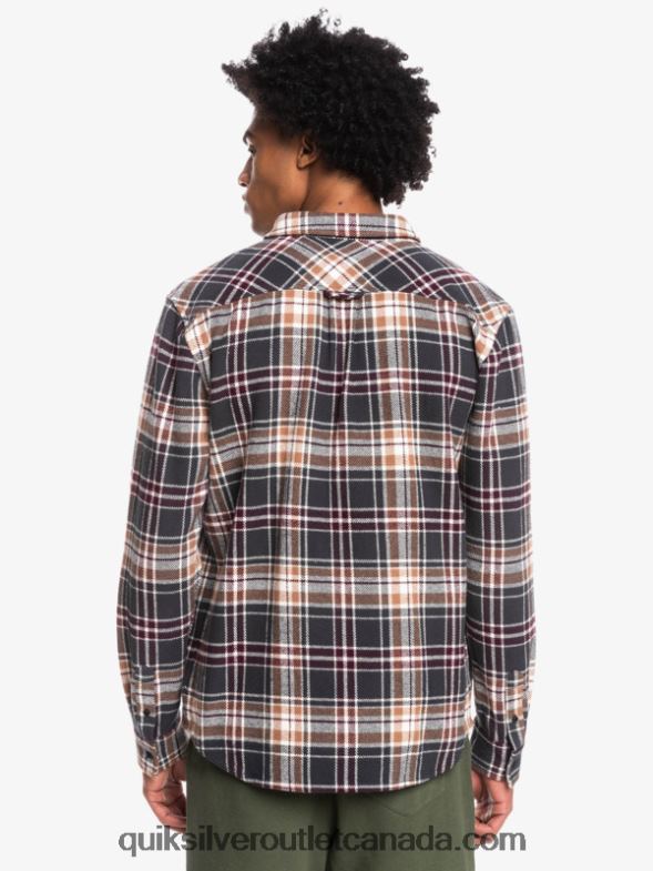 CA Quiksilver Men Intrepide Explorer Long Sleeve Flannel Shirt phantom intrepid TX4R21771