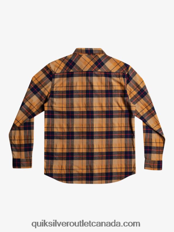 CA Quiksilver Men Kinsale Stretch Long Sleeve Shirt brown sugar kinsale TX4R21506