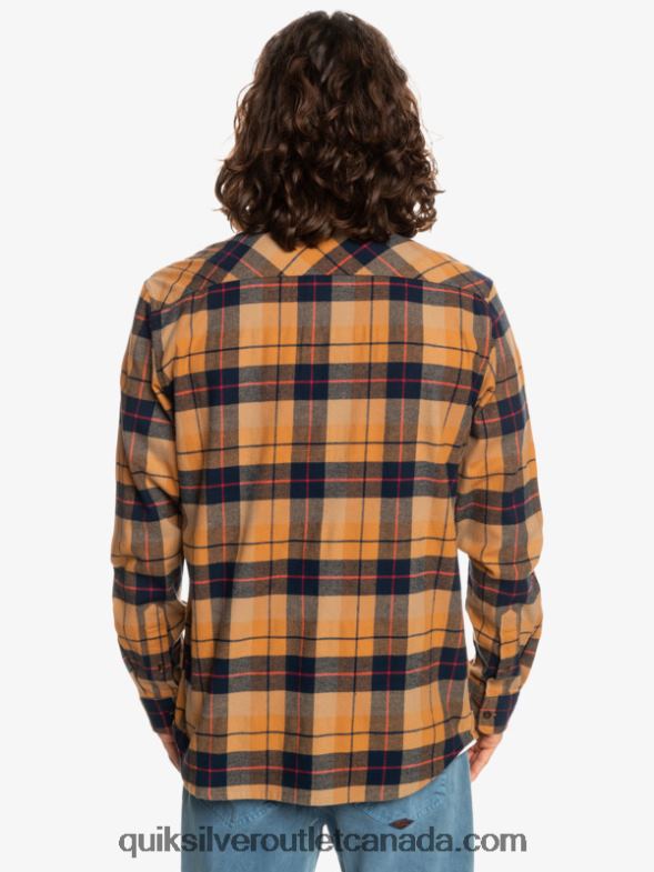 CA Quiksilver Men Kinsale Stretch Long Sleeve Shirt brown sugar kinsale TX4R21506