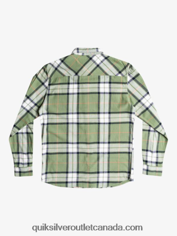 CA Quiksilver Men Linden Stretch Long Sleeve Flannel Shirt loden frost linden stretch TX4R21427