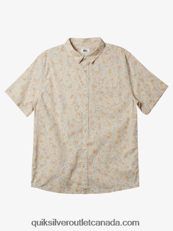 CA Quiksilver Men Mellow Fuzz Short Sleeve Shirt birch mellow fuzz TX4R21232