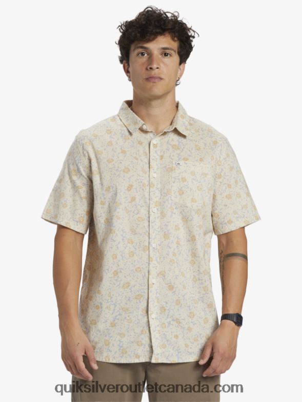 CA Quiksilver Men Mellow Fuzz Short Sleeve Shirt birch mellow fuzz TX4R21232