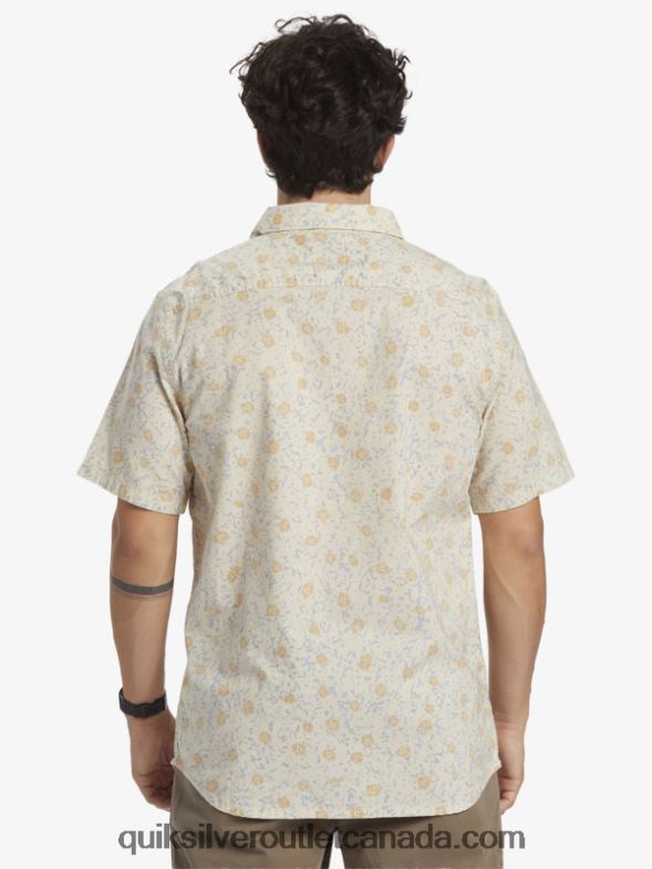 CA Quiksilver Men Mellow Fuzz Short Sleeve Shirt birch mellow fuzz TX4R21232