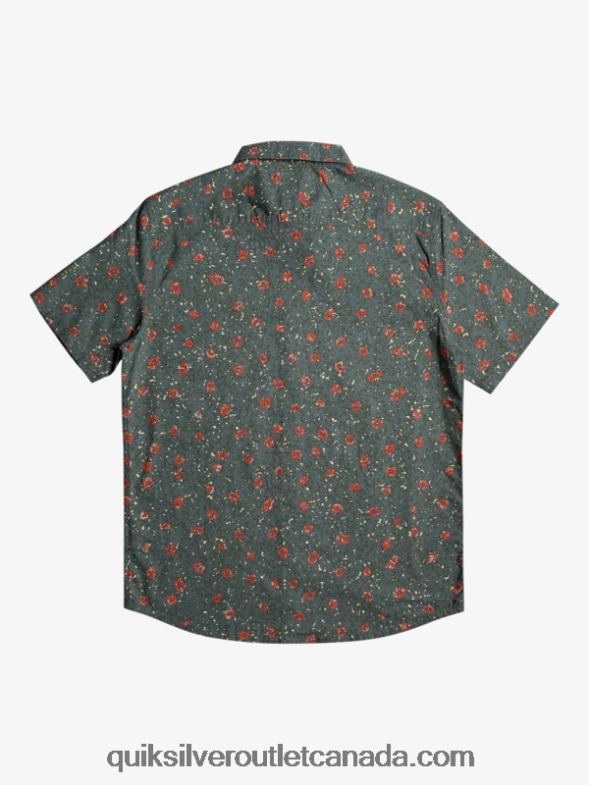 CA Quiksilver Men Mellow Fuzz Short Sleeve Shirt dark slate mellow fuzz TX4R21231