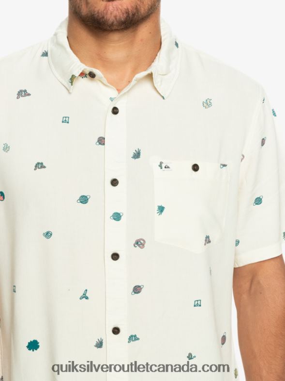 CA Quiksilver Men Minimark Short Sleeve Shirt birch minimark TX4R21226