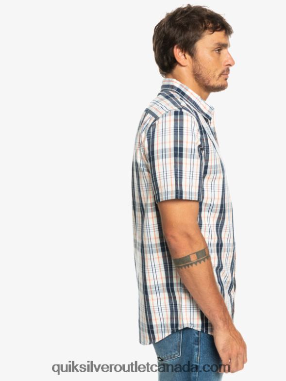 CA Quiksilver Men New Swinton Short Sleeve Shirt birch swinton TX4R2914