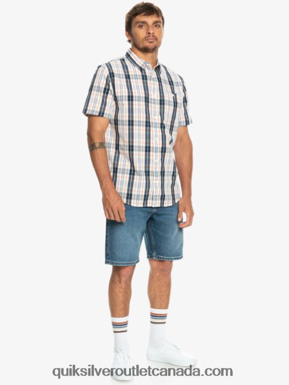 CA Quiksilver Men New Swinton Short Sleeve Shirt birch swinton TX4R2914