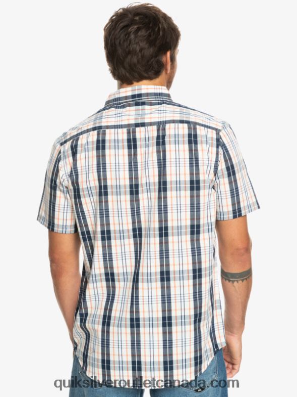 CA Quiksilver Men New Swinton Short Sleeve Shirt birch swinton TX4R2914