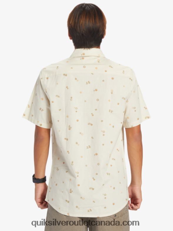 CA Quiksilver Men Peaceful Rave Short Sleeve Shirt birch peaceful rave ss TX4R2590