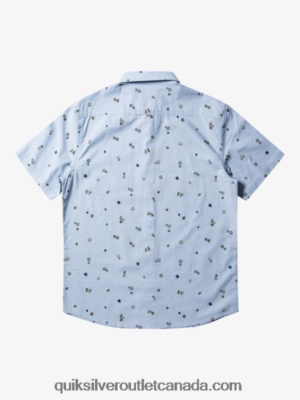 CA Quiksilver Men Peaceful Rave Short Sleeve Shirt celestial blue peaceful rave s TX4R2591