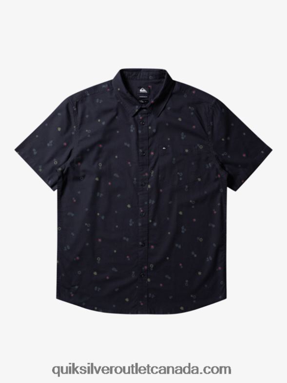 CA Quiksilver Men Peaceful Rave Short Sleeve Shirt tarmac peaceful rave ss TX4R2589