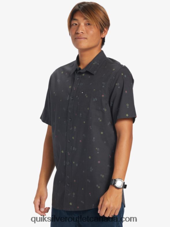 CA Quiksilver Men Peaceful Rave Short Sleeve Shirt tarmac peaceful rave ss TX4R2589