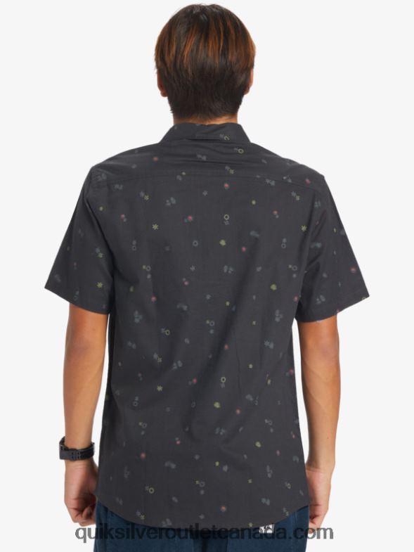 CA Quiksilver Men Peaceful Rave Short Sleeve Shirt tarmac peaceful rave ss TX4R2589