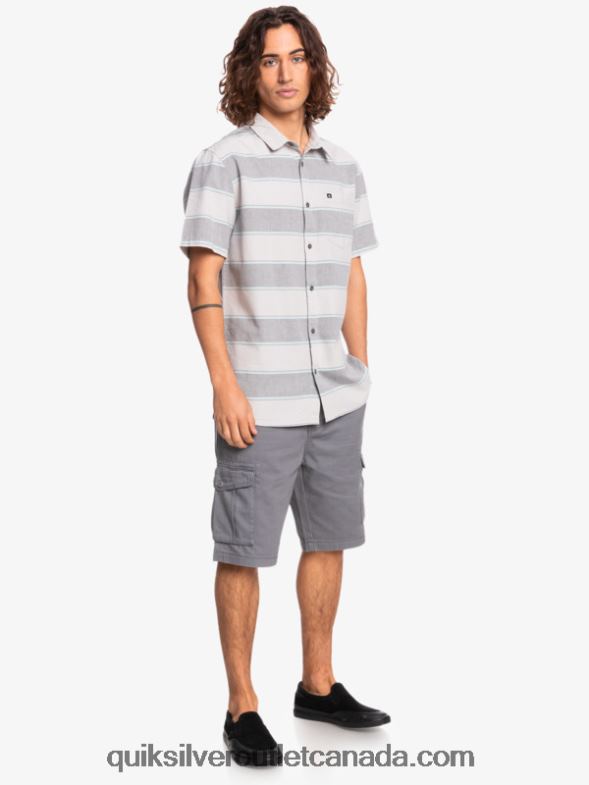CA Quiksilver Men Prime Time Short Sleeve Shirt grey violet prime time TX4R21620
