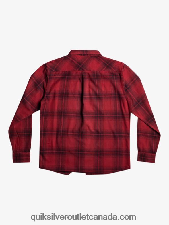 CA Quiksilver Men Saturn Plaid Long Sleeve Shirt ruby wine saturn TX4R21691