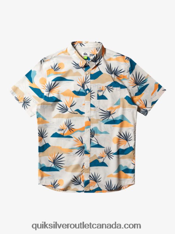 CA Quiksilver Men Slow Dazed Short Sleeve Shirt birch slow daze ss TX4R2666