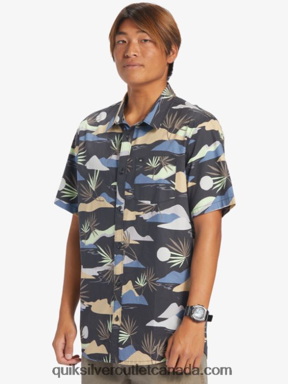 CA Quiksilver Men Slow Dazed Short Sleeve Shirt tarmac slow daze ss TX4R2667