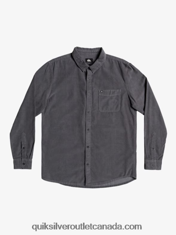 CA Quiksilver Men Smoke Trail Long Sleeve Shirt iron gate TX4R21223