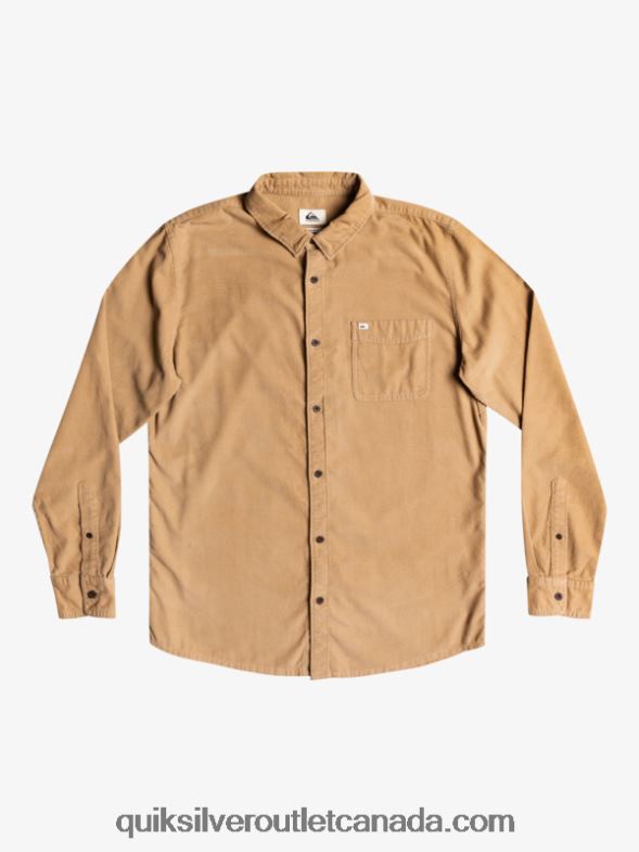 CA Quiksilver Men Smoke Trail Long Sleeve Shirt tannin TX4R21224