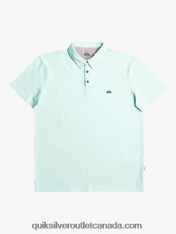 CA Quiksilver Men Sunset Cruise Short Sleeve Polo Shirt beach glass TX4R2481