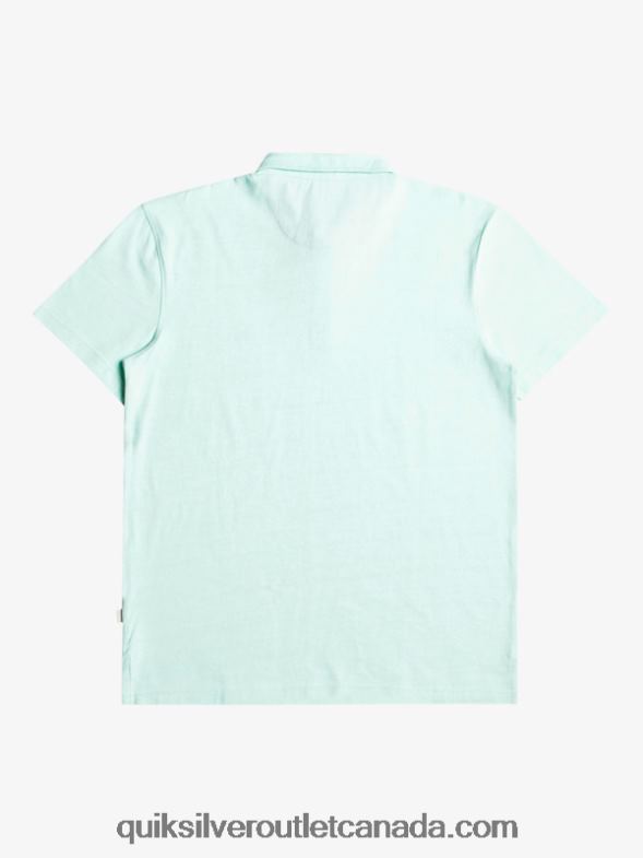 CA Quiksilver Men Sunset Cruise Short Sleeve Polo Shirt beach glass TX4R2481