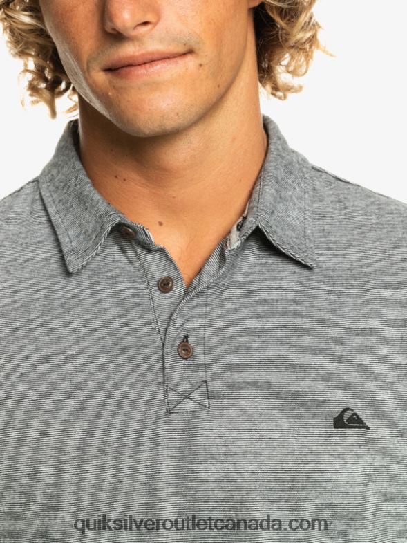 CA Quiksilver Men Sunset Cruise Short Sleeve Polo Shirt black TX4R2476