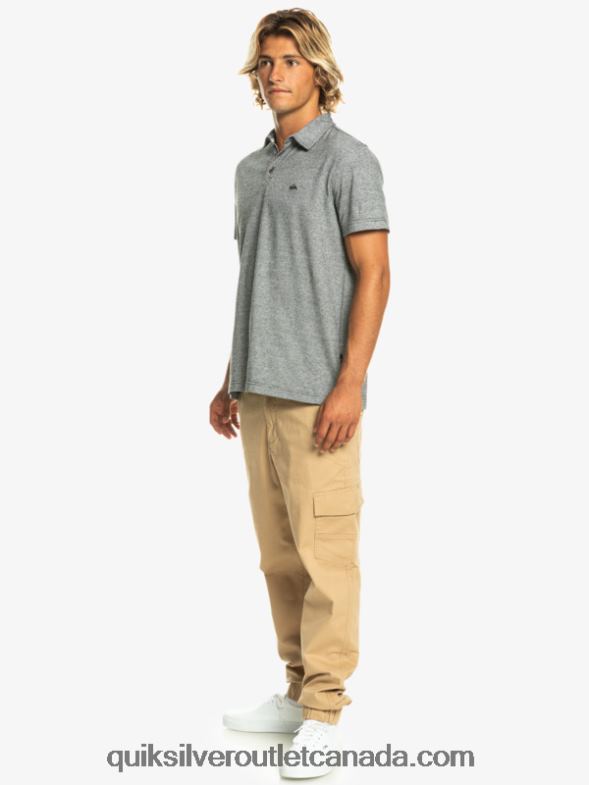 CA Quiksilver Men Sunset Cruise Short Sleeve Polo Shirt black TX4R2476