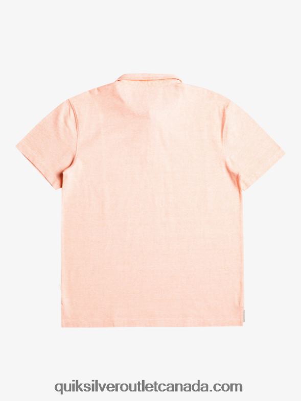 CA Quiksilver Men Sunset Cruise Short Sleeve Polo Shirt fresh salmon TX4R2480