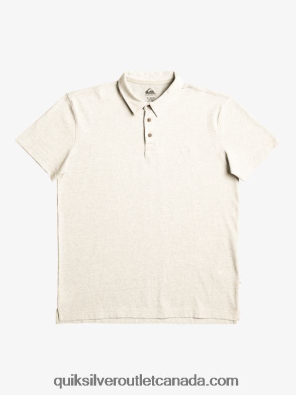 CA Quiksilver Men Sunset Cruise Short Sleeve Polo Shirt light grey heather TX4R2475