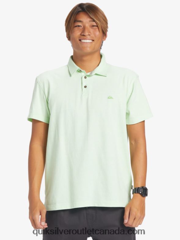 CA Quiksilver Men Sunset Cruise Short Sleeve Polo Shirt paradise green TX4R2479