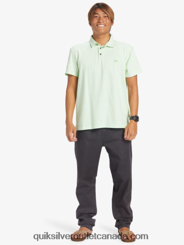 CA Quiksilver Men Sunset Cruise Short Sleeve Polo Shirt paradise green TX4R2479