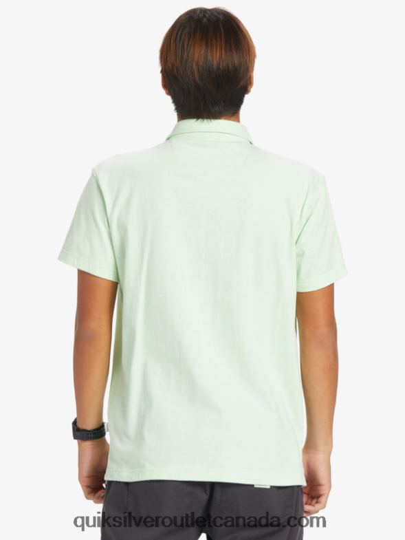 CA Quiksilver Men Sunset Cruise Short Sleeve Polo Shirt paradise green TX4R2479