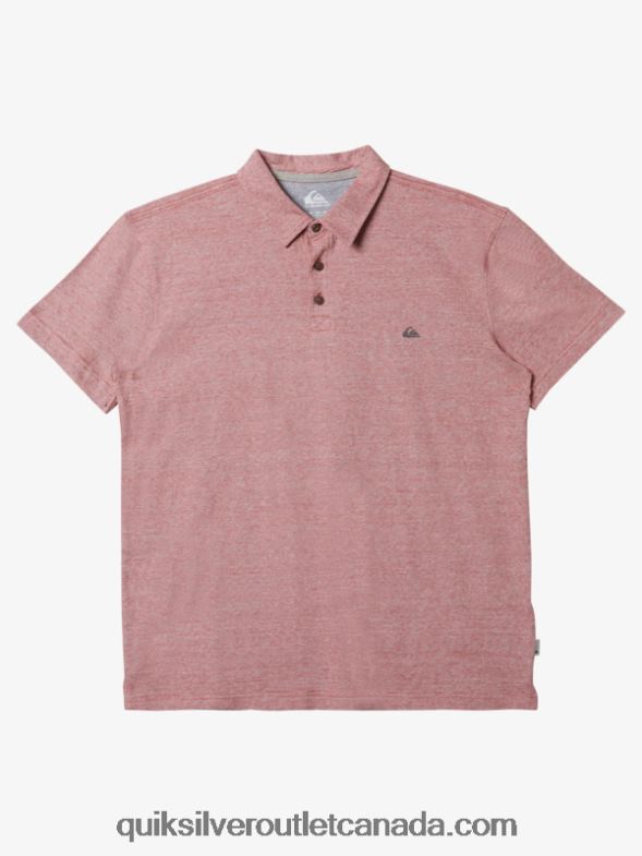 CA Quiksilver Men Sunset Cruise Short Sleeve Polo Shirt red ochre TX4R2478