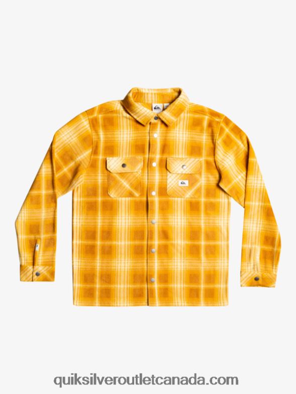 CA Quiksilver Men Surf Days Long Sleeve Flannel Shirt brown sugar shadowplaid TX4R21555