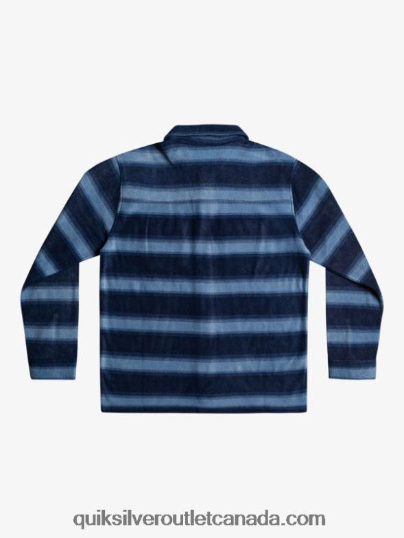 CA Quiksilver Men Surf Days Long Sleeve Flannel Shirt navy blazer flannel stripe TX4R21556