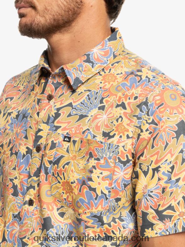 CA Quiksilver Men Surfadelica Short Sleeve Shirt dark slate surfadelica TX4R2967