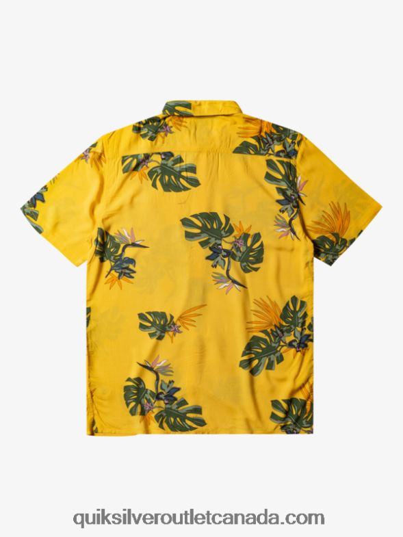 CA Quiksilver Men The Floral Short Sleeve Shirt yolk floral ss TX4R2651