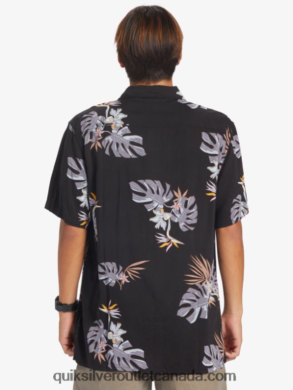 CA Quiksilver Men The Floral Short Sleeve Shirt yolk floral ss TX4R2651