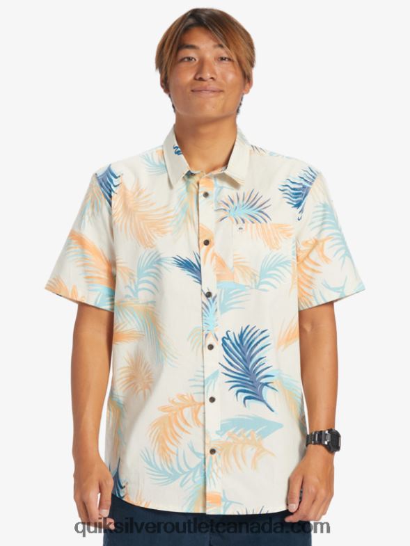 CA Quiksilver Men Tropical Glitch Short Sleeve Shirt birch tropical glitch TX4R2550